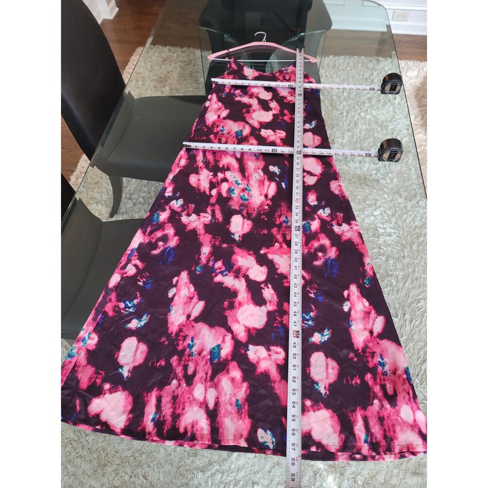 Vila Slip Dress Women's Size Small Purple Pink Abstract Sweetheart Casual Party - Picture 10 of 11